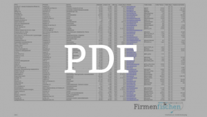 Liste mit B2B-Unternehmen im PDF-Format