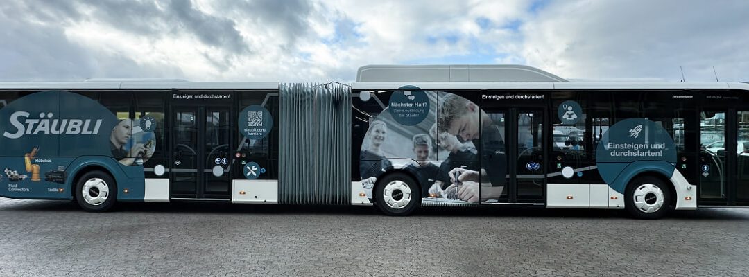 Bus-Werbung für ein B2B-Unternehmen in Bayreuth